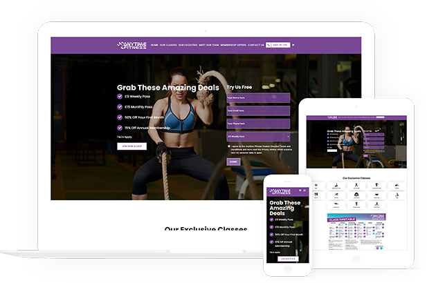 fitness website design